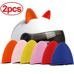 Cute Helmet Cat Ears Decoration Universal Motorcycle Electric Car Styling 3D Stickers Cycling Decor Accessories