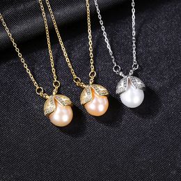 Cute Ladybug Pearl Pendant Necklace Korean Fashion Women Luxury Brand Plating 18k Gold S925 Silver Necklace Sexy Collar Chain High end Jewelry Valentine's Day Gift