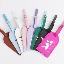 PU Leather Luggage Tags Travel Accessories Portable ID Address Holder Identifier Suitcase Label Baggage Airplane Boarding Tag