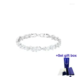 Link Bracelets S High Quality Fashion Bracelet Louison LeafWhite Exquisite Gift Box