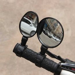 Rearview Mirror for Bicycle Motorcycle Handlebar Mount 360 Rotation Adjustable Bike Wide Angle Modified Convex Reflector