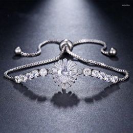 Link Bracelets KSRA Vintage Luxury Crystal Irregular Zircon Bracelet For Women Trendy Wedding Bridal Bridesmaid Jewellery &