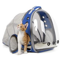 Strollers Pet Supplies Cat Space Capsule Backpack Carrier Ventilate Transparent Outdoor Travelling Hiking Carrying Expandable Rucksack