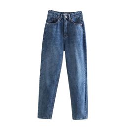 Jeans Dave Di Jeans Woman High Street Vintage Mom England Style Fashion High Waist Jeans Loose Boyfriend Jeans For Women