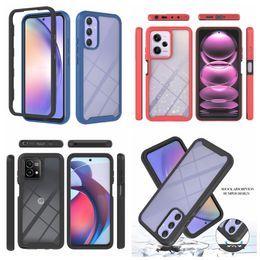 360 Full Cases For Samsung A04E A24 Xiaomi Redmi Note 12 Pro Moto Edge + 2023 G Play 2023 Stylus 5G Shockproof Armor 2in1 Bumper Hybrid Layer Hard PC TPU Front Back Cover