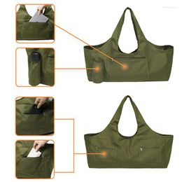 Camp Furniture Solid Colour Large Capacity Yoga Mat Fashion Fitness Gym Shoulder Bag Sling Carrier Tote With Pockets Exercise Bags