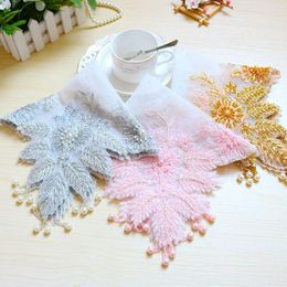 Table Mats Modern Lace Embroidery Placemat Place Mat Cloth Tea Drink Doily Cup Dish Coffee Mug Wedding Dining Pan Pad Kitchen