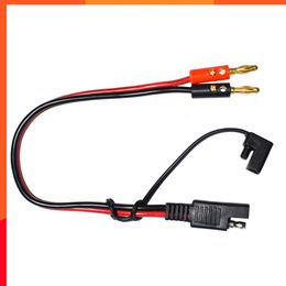 New 14AWG 30cm SAE to 4mm Bullet Banana Plugs Battery Charge Cable for Automobile and Solar Panel Charger Connector Cable