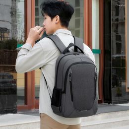 Backpack 2023 Trend Fashion Casual Men USB Oxford Cloth Business Leisure High Capacity Students Schoolbags Shoulder Bags