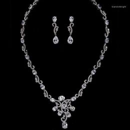 Necklace Earrings Set Upscale Temperament Plated White Gold Sets Successful Women Preferred!