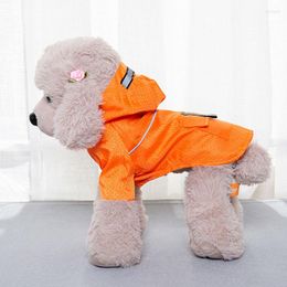 Dog Apparel Raincoat Outdoor Waterproof Pet Clothes Jumpsuit For Dogs Cloak Small Medium Teddy Jacket