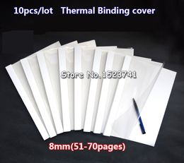 Book Cover 10PCSLOT thermal binding cover A4 Glue white 8mm 5170 pages machine 230425