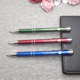 Colours Selling Ballpoint Pens Custom Printed With Your Logo And Brand Text 100pcs A Lot