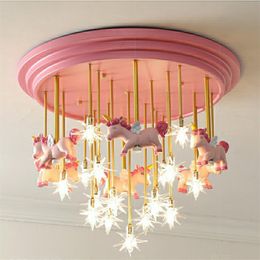 Children's Cartoon led Ceiling Lamp Living Room Bedroom Ceiling Light Nordic Net Red Fixtures For Study Kindergarten298q