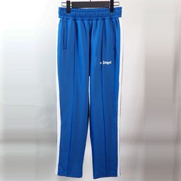 Calças de grife para machos e mulheres Sorto de moletom casual Fitness Workout Hip Hop Calça elástica masculina Roupas de jogadoras calças de moletom azul