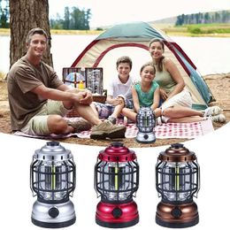 Portable Lanterns Rechargeable LED Camping Lantern With USB Cable Flashlights Tent Lights Work Repair Lighting For Indoors Outdoors