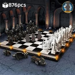 Soldier Film Wizard Chess Magic Final Challenge Interactive Game Building Blocks MOC 76392 Knight Role Play Bricks Toys Kid Gifts 231124