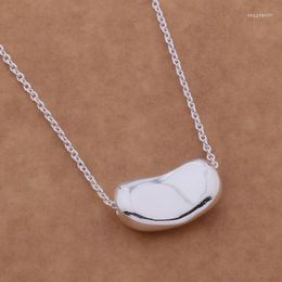 Pendant Necklaces AN587 Sterling Necklace Fashion Jewellery Pea /gynappua Bczajuga Silver Colour