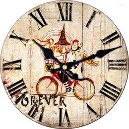 Wall Clocks Fashion Chef Decorative Kitchen Bistro Cycling On Bike Funny Cute Office Room Art Watches Gift