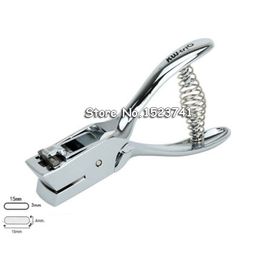 Other Home Storage Organisation Slot Hole Puncher ID Card Badge Po Punch Hand Held Metal Steel Tool Silver 230425