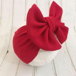 Berets 2023 Style Cloth Infant Corn Big Bows Wide Hairband Baby Girls Cute Headband Turban Hair Accessories 9 Colors