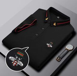 designer Polo Shirt Short Sleeve Luxury Brand men T Shirt bee Casual Pullover Tops Fashion Turn-down Collar Button-up Polos