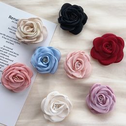 Multi 2.0" Lace Burned Flowers With Centre Flat Back For Baby Girls,Children Hair Flowers Accessories Wedding Decoration