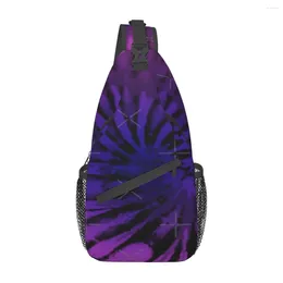 Duffel Bags Fuchsia And Purple Colorful Tie Dye Pattern Chest Bag Personalized Durable Daily Cross Customizable