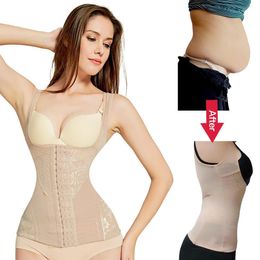 Waist Tummy Shaper Corset Postpartum Sheath Top Trainers Shapewear Women Slimming Woman Flat Belly Trainer Body 230425