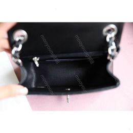 Shoulder Bags 10A Top Tier Quality Mini Square Flap Bag Designers Womens Real Leather Caviar Lambskin Classic Black Purse Quilted Han