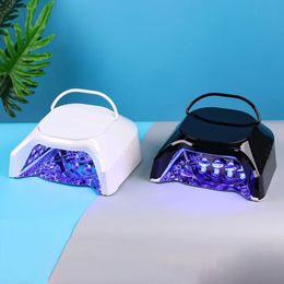 Nail Dryers Advanced Unique Mirror finish Interior Dual Light lamp Rechargeable Portable 86W LED UV Lamp machine 231123