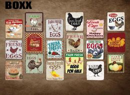 FARM FRESH EGGS FOR Art Retro Plaque Metal Tin Signs Cafe Bar Pub Signboard Wall Decor Vintage Nostalgia Plates9961501