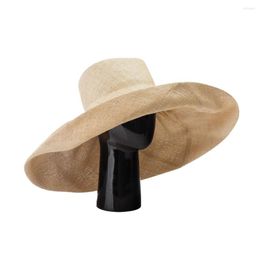 Wide Brim Hats Retro Hepburn Women Travel Straw Hat Summer Big Sunshade Fashion Bucket Cap Vintage Style Graffi Fabric Bow Top