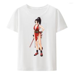 Men's T Shirts King Of Fighters Game Characters Mai Shiranui Cotton T-shirts Hipster Graphic Tshirts Men T-shirt Camisa Y2k Tops Print