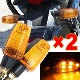 Motorcycle Turn Led Signals Universal Motorbike Directional Indicators Rear Tail Brake Flasher Lights Amber Color Moto Lamps