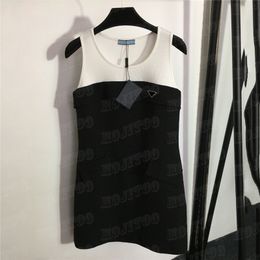 Plus size Dresses designer Luxury Designer Knit Vest Dress Brand Womens Skirts Summer Sleeveless Tank For Woman RD64