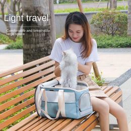 Strollers Designer Pet Cat Backpack Carrier Fashion Cat GoOut Travel Large Space Handbag Summer Breathable Folding Light Puppy Carrier Bag