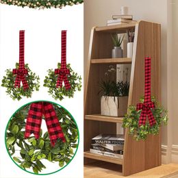 Decorative Flowers Christmas Decoration Wreath For Front Door Wall Hanging Ornament Xmas Party Indoors And Outdoors Home Decor