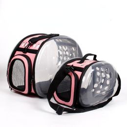 Strollers Breathable Cat Carrier Bags durable Transparent Space Cat Baggo carrying bag Travel Space Capsule Cage Portable Bag Pet supplies