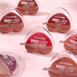 15 Colors Matte Velvet Lipstick Seal Sip Into Makeup Lazy Lip Balm Creative New Love Heart Lipstick Waterproof Non-stick Cup