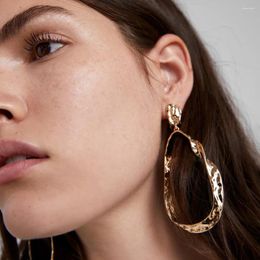Stud Earrings Spanish Fashion Geometric Big Circle Simple Round Women's Jewelry Statement Women