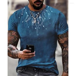 Men's T Shirts High Quality Fashion Mens Clothing Oversized Tee Y2k Fire Rhinestone Designer Short Sleeve Top Novelty Casual Street T-shirt