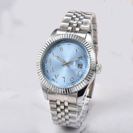 Mens Automatic Mechanical movement Watches 36 41MM Arabic numeral dial 904L Stainless steel sapphire Luminous Waterproof Ice blue Watch Couples watch aaa with box