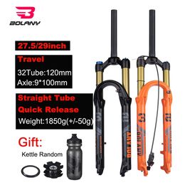 Bike Groupsets Bolany Upgraded MTB Front Fork 32mm Bicycle Air 27 5 29 Inch Mountain Supension 120mm Travel Magnesium Alloy 231124