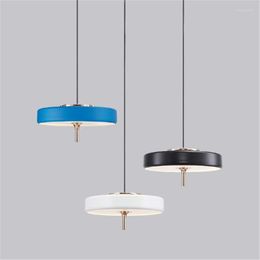 Pendant Lamps Postmodern Nordic Minimalist Restaurant LED Light Single Head Cafe / Bar Disc Bedside