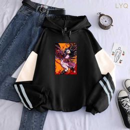 Women's Hoodies Sweatshirts Demon Slayer Anime Harajuku Unisex Hoodies Kimetsu no Yaiba Gothic Nezuko Kamado Cartoon Plus Size Men Long Sleeve Sweatshirts