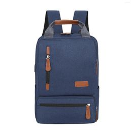 School Bags Backpack Purse For Teen Girls Mens And Womens Solid Colour Three Piece Computer Business Bag Canvas Rucksack