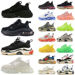 designer shoes sneakers triple s men women casual track shoes purple b22 jumpman sole black white grey red pink blue Royal Neon Green cheap mens trainers chaussure
