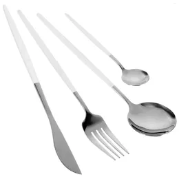 Dinnerware Sets Tableware Fork Spoon Cutlery Kit Eating Utensils Stainless Steel Silverware Steak Flatware