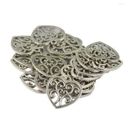 Pendant Necklaces 30 Tibetan Silver Hollow Heart Victorian Charm Jewelry DIY Making